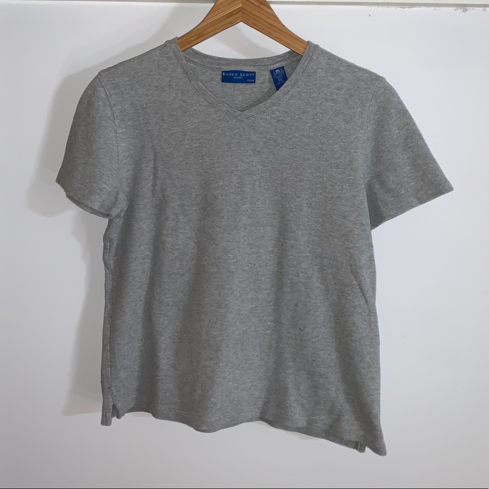 Karen Scott Sport Gray Shirt